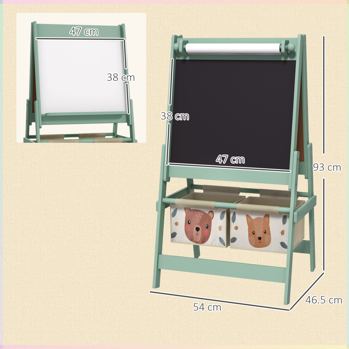AIYAPLAY Kids 3-in-1 Art Easel