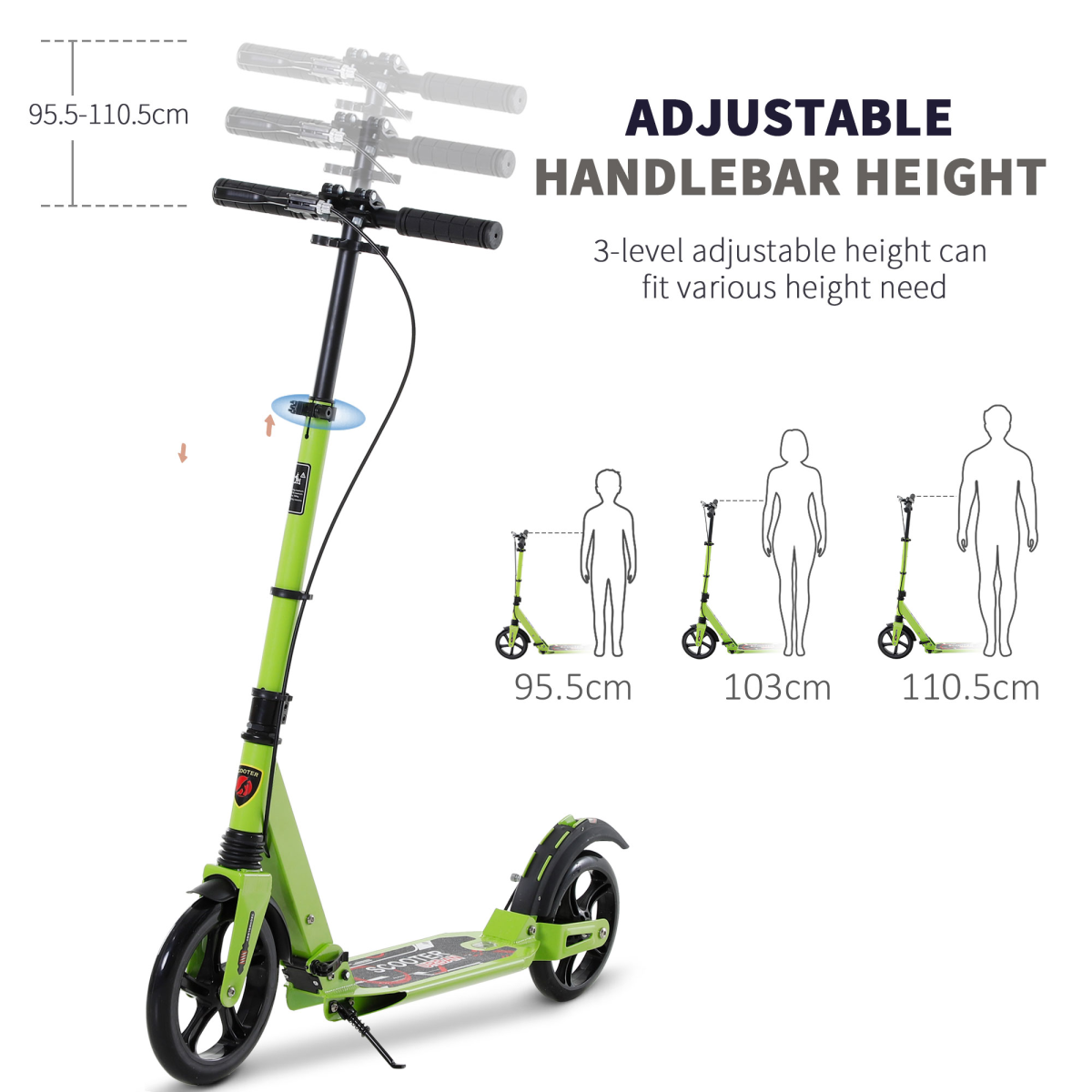 Adjustable Kick Scooter for Teens & Adults