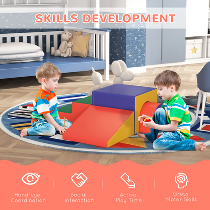 4-Piece Soft Play Set With Safe Foam Blocks for Toddler