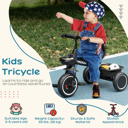 AIYAPLAY Kids Trike for 2 to 5 Years with Adjustable Seat