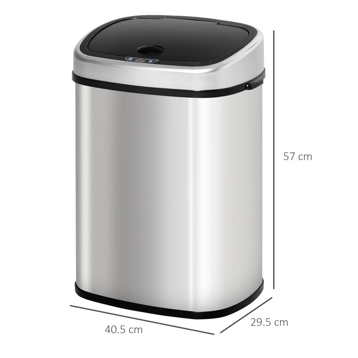 SmartTouch 48L Touchless Sensor Trash Can - Stainless Steel