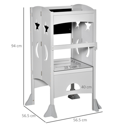 Creative Kids Step Stool with Blackboard & Lockable Rails