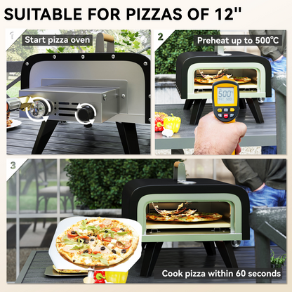 Gas Tabletop Pizza Oven with 12" Stone
