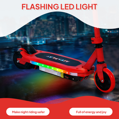 AIYAPLAY Colorful Light Electric Scooter for Kids Ages 6-14