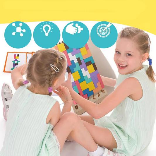 TetriMind™️- Montessori Wooden Tetris