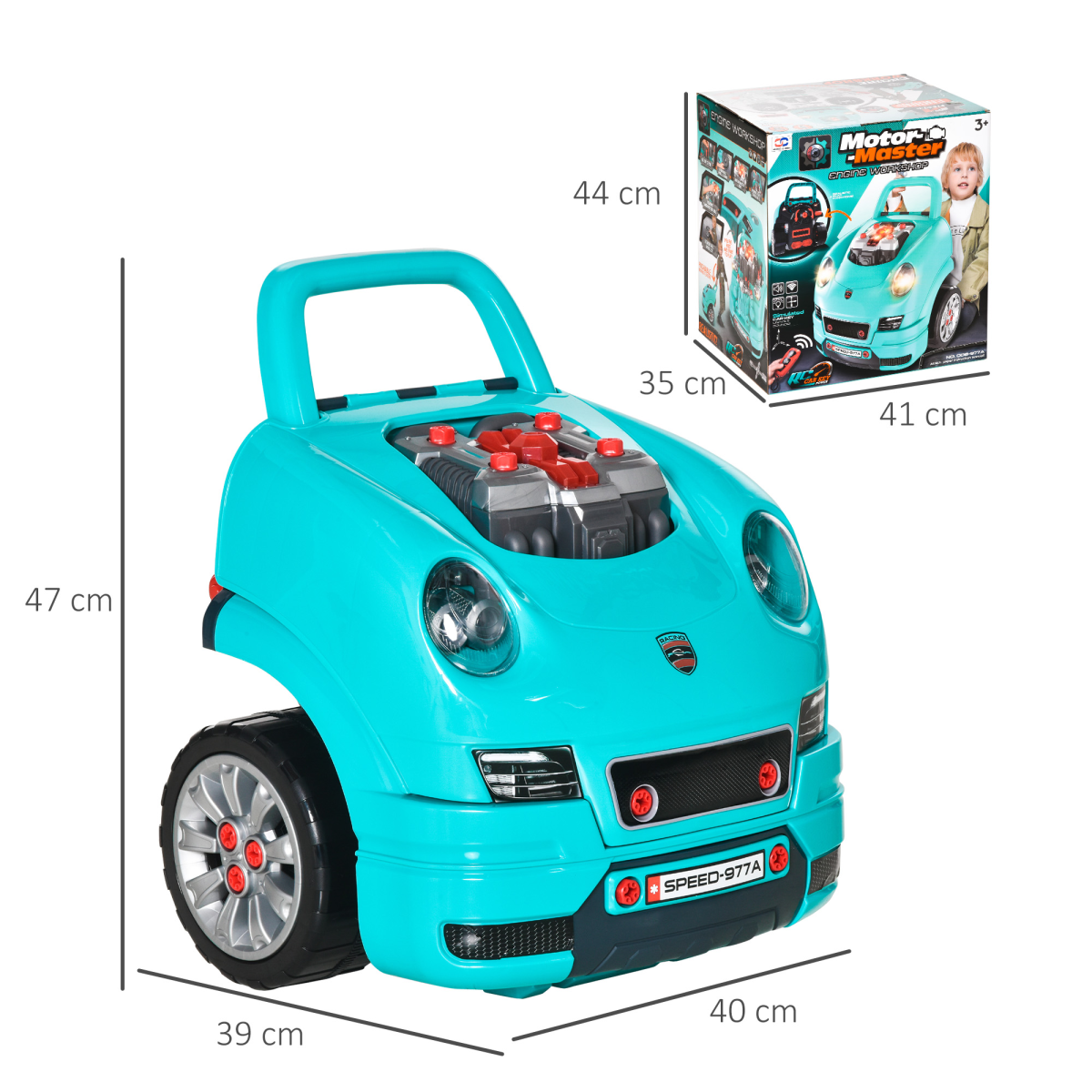 Ultimate DIY Kids Truck Engine Toy Set – Teal Green