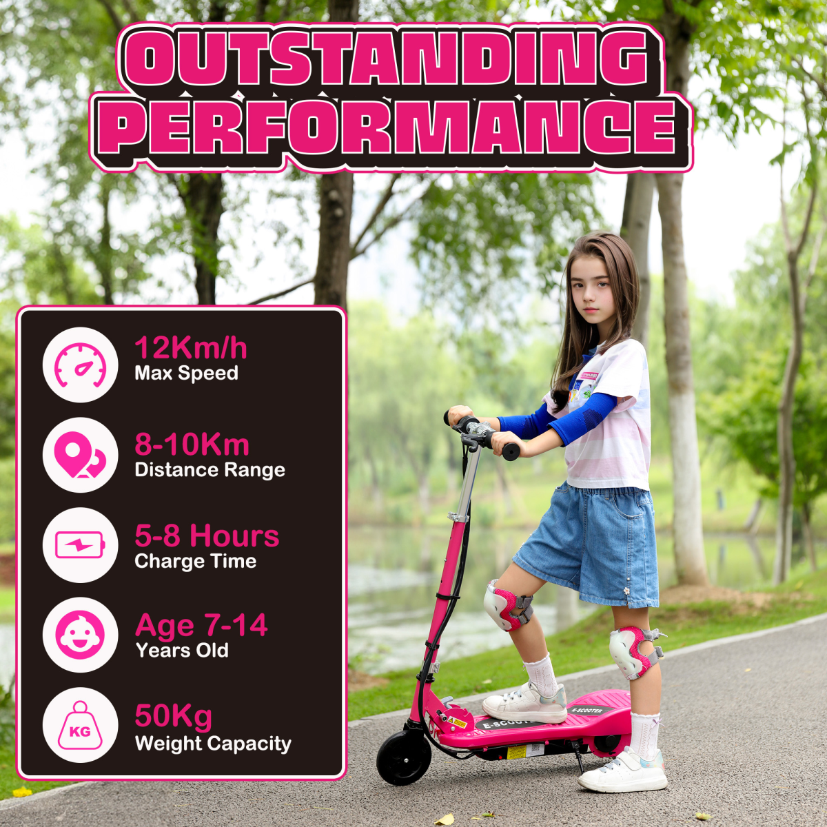Folding Kids Electric Scooter for 7-14
