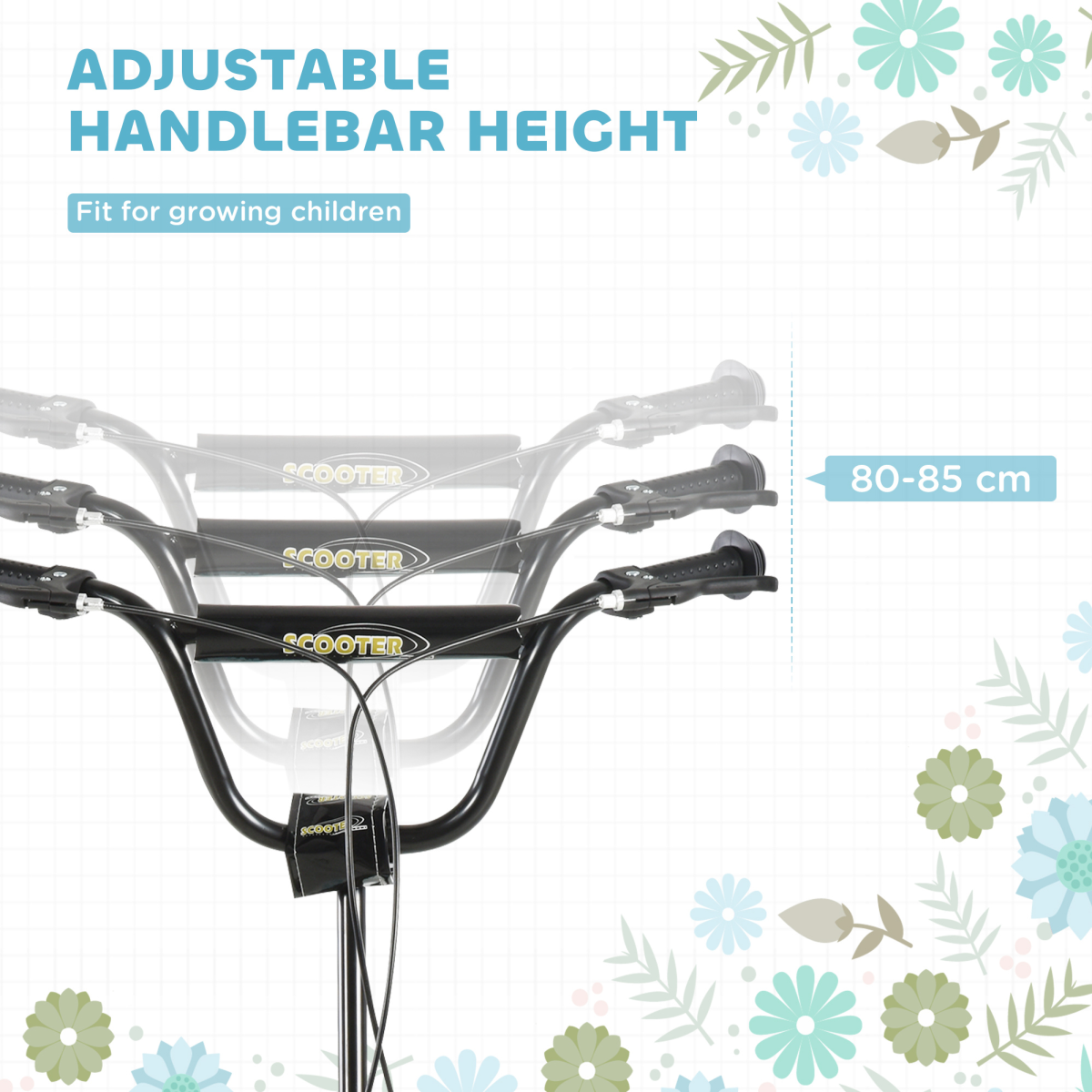 Adjustable Kids Stunt Scooter with 12" Wheels & Dual Brakes