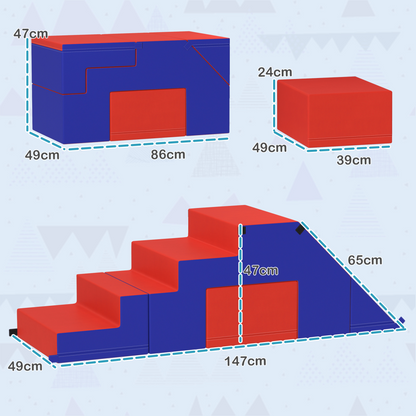 2-Piece Baby Foam Climber Set for Toddler Playtime