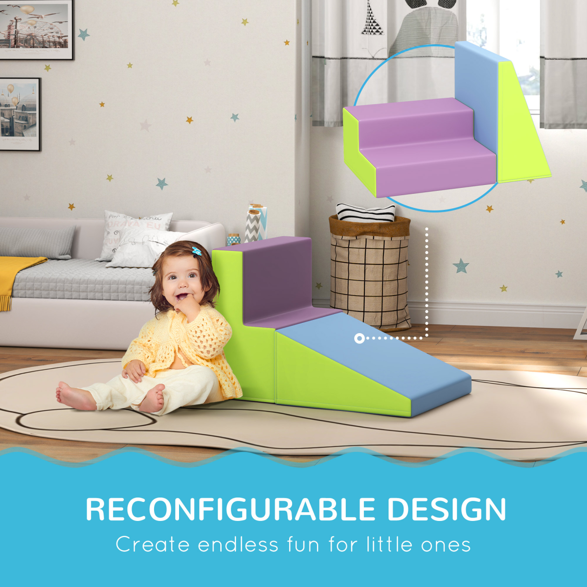 Toddler Soft Play Set With Versatile Climb & Crawl Adventure Kit