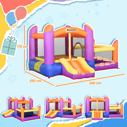 Inflatable Bouncy Castle with Slide & Pool