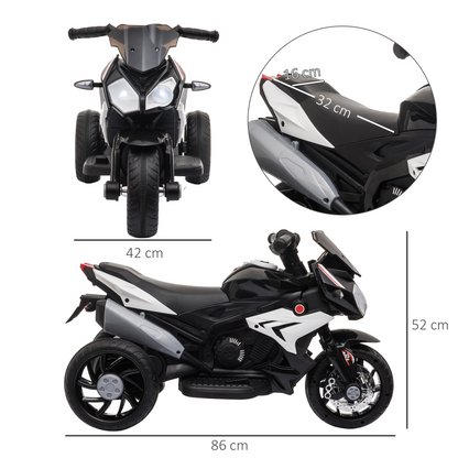 Electric Kids Motorcycle Ride-On with Music & Lights 6V
