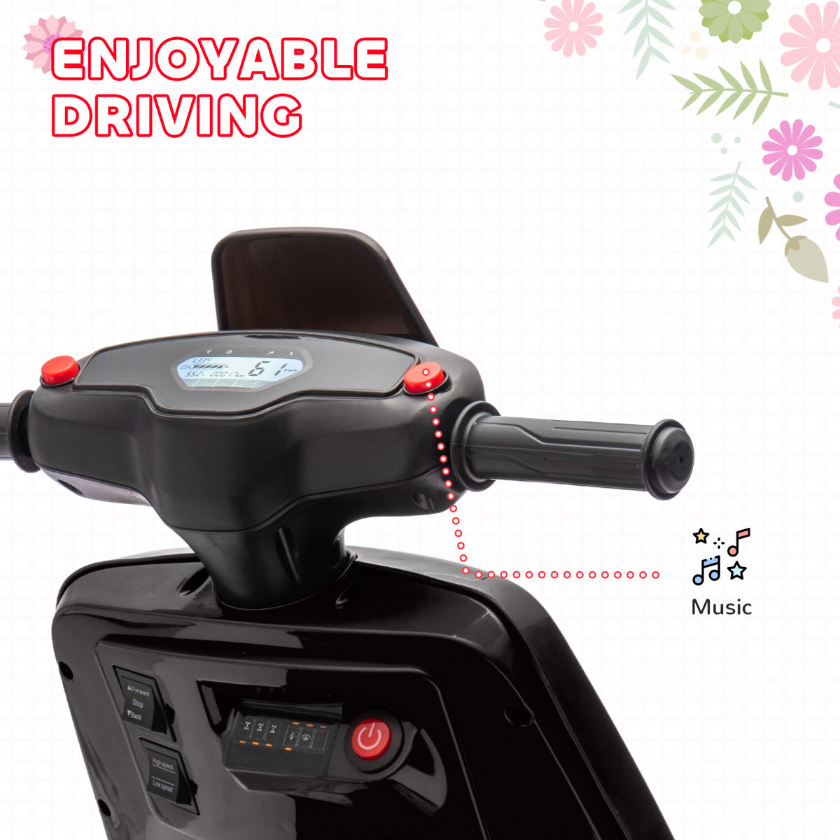 AIYAPLAY 6V Kids Electric Motorbike with Lights
