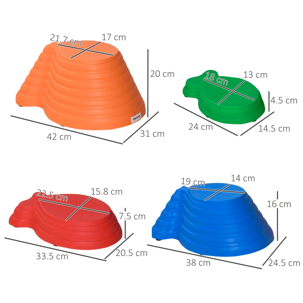 Colorful 11-Piece Kids Balance Stepping Stones for Fun