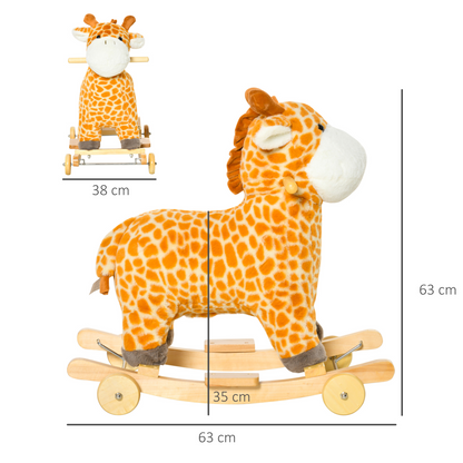 Cozy Giraffe Ride-On Rocker for Kids