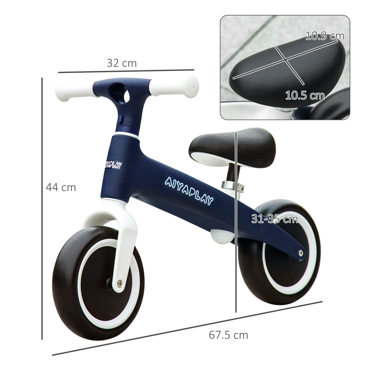 AIYAPLAY Adjustable Baby Balance Bike