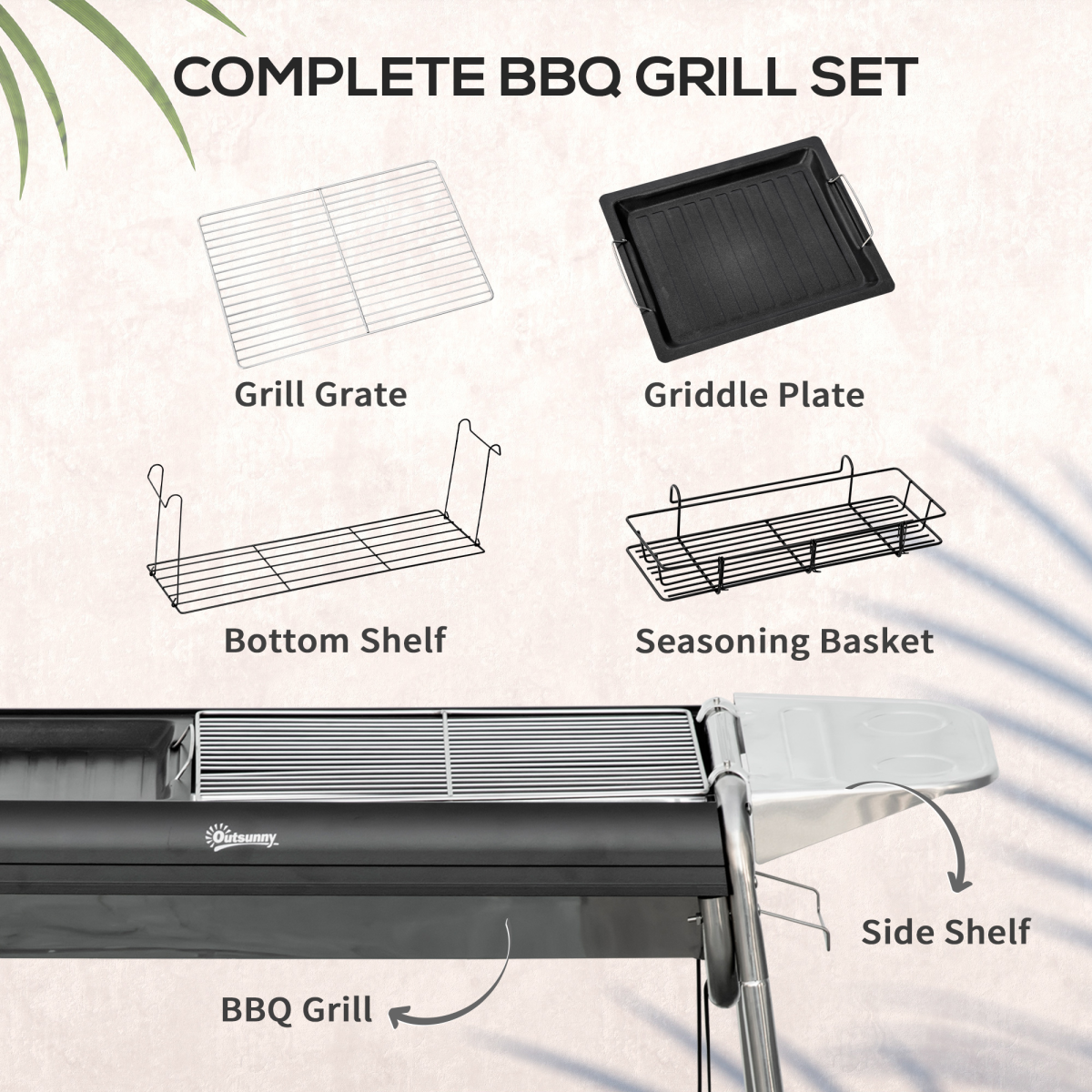 Portable Charcoal BBQ Grill & Griddle