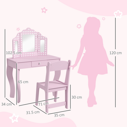 AIYAPLAY Kids Dressing Table Set