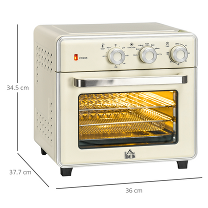 Retro 7-in-1 Toaster Oven: 4-Slice, Adjustable Temp & 60-Min Timer