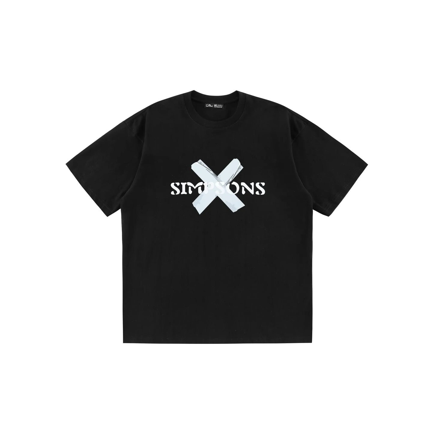 The Simpsons© - Fun Tape Symbols -  3D Letter Print Cartoon - Loose-Fit   Short-Sleeve T-Shirt