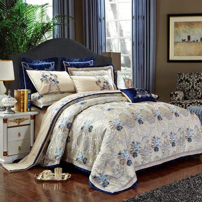Oriental Jacquard Luxury Bedding Set (Long-staple Sateen Cotton)