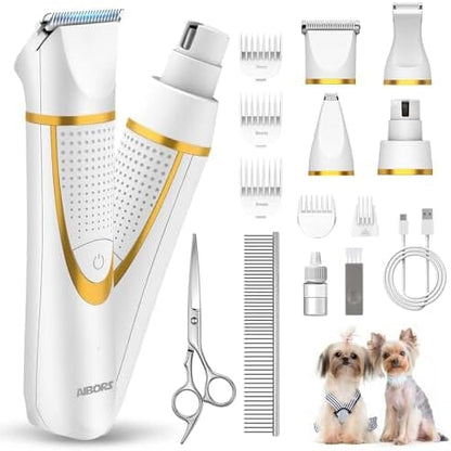 4 in 1 Electric Cordless Dog Paw Trimmer with Nail Grinder