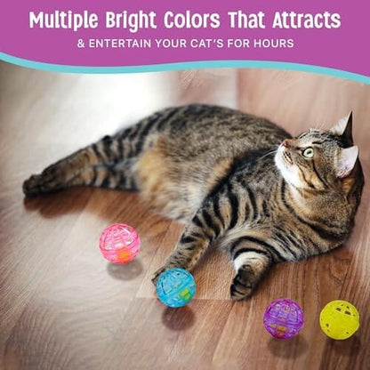 4 pcs Colorful Toys to Entertain Indoor Cats and Kittens