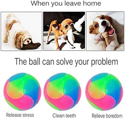 4 pcs Light Up Dog Balls Interactive Pet Toys