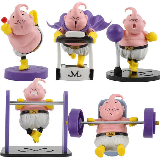 5Pcs/Set Dragon Ball Z Fitness BUU Action Figure Toys Collection Figurine Doll
