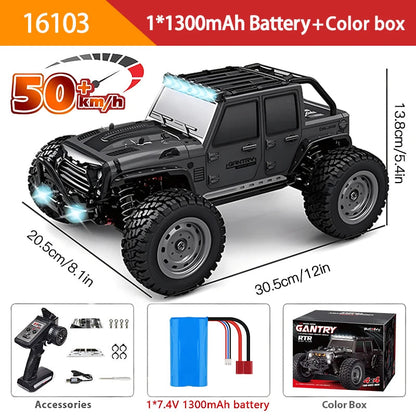 SCY 16102 1:16 High-Speed 4WD RC Monster Truck with LED Lights - Perfect for Kids and Thrilling Drift Action!