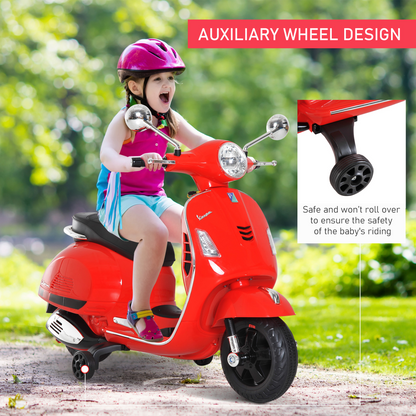 Licensed Kids Vespa Ride-On Motorcycle Age 3+