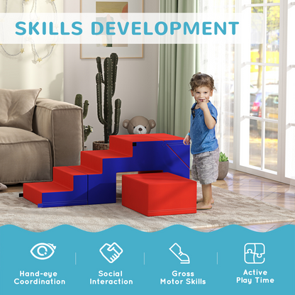 2-Piece Baby Foam Climber Set for Toddler Playtime