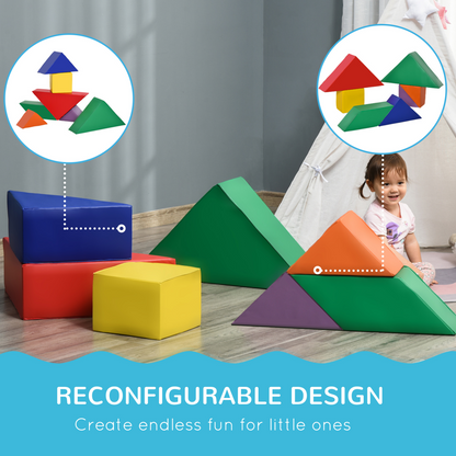 Colorful 7-Piece Soft Foam Puzzle Blocks Set