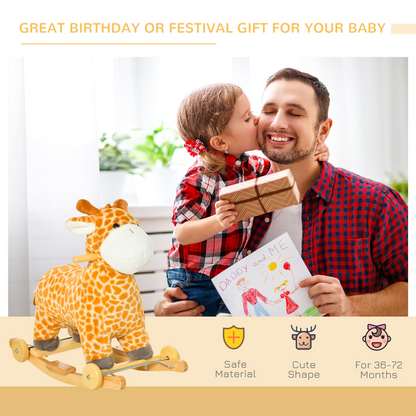 Cozy Giraffe Ride-On Rocker for Kids