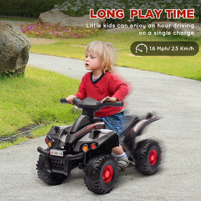 AIYAPLAY 6V Kids Electric Quad Bike with Music for Ages 2-6