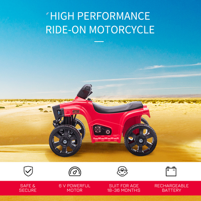 Thrilling Black 6V Electric ATV for Kids for 18-36 Months