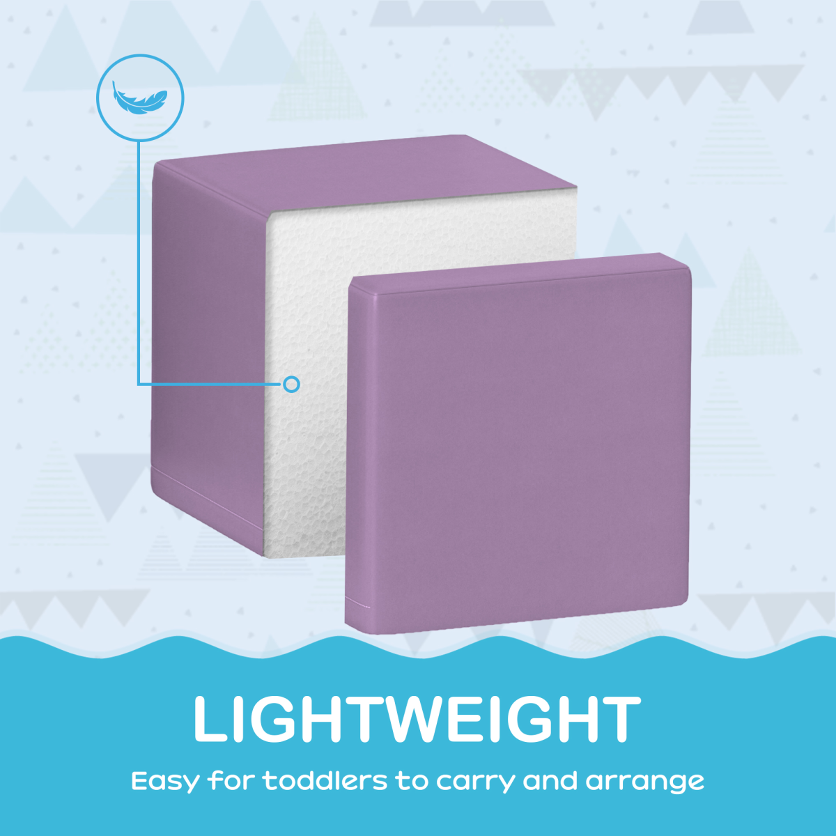 12-Piece Soft Foam Play Block Set in Blue