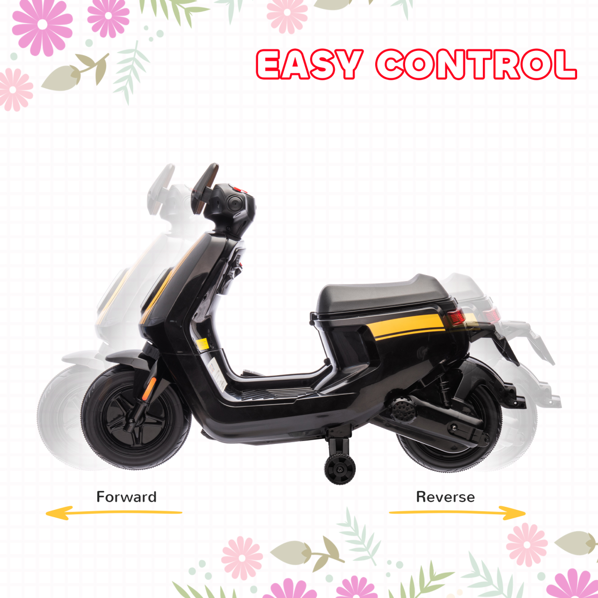 AIYAPLAY 6V Kids Electric Motorbike with Lights