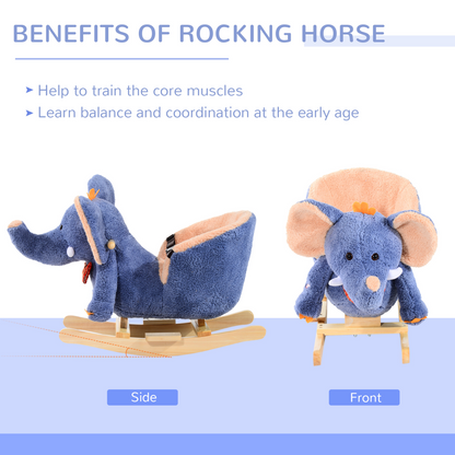 Jumbo Elephant Rocking Horse with Music for Toddlers