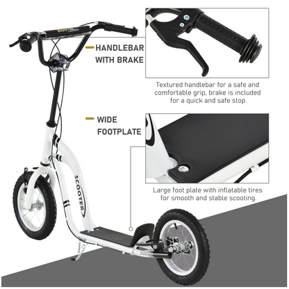 Adjustable Kids Stunt Scooter with 12" Wheels & Dual Brakes