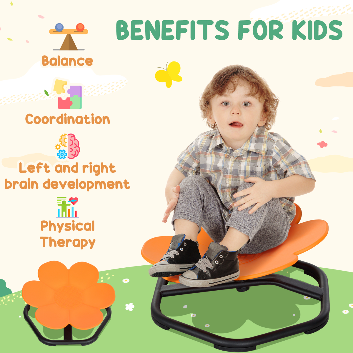 AIYAPLAY Spinning Chair for Autism Kids