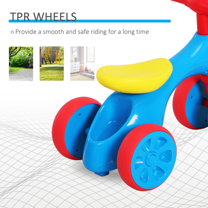 Colorful Baby Balance Bike with Storage Bin