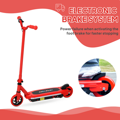 AIYAPLAY Colorful Light Electric Scooter for Kids Ages 6-14
