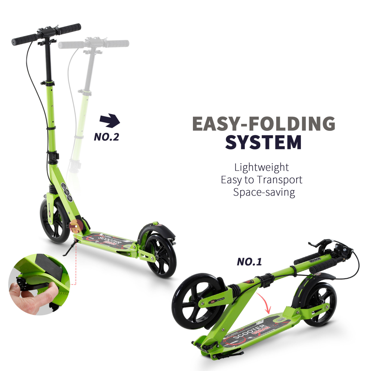 Adjustable Kick Scooter for Teens & Adults