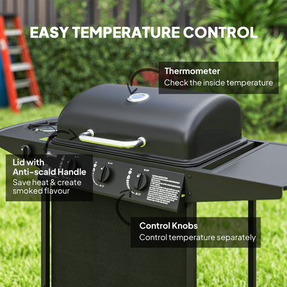 4-Burner Portable Gas BBQ Grill