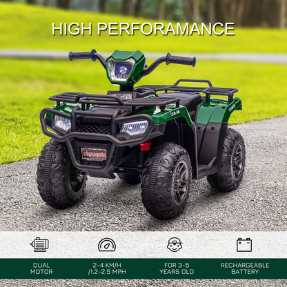 Kids Electric Quad Bike - 12V Adventure with LED Lights & Music!