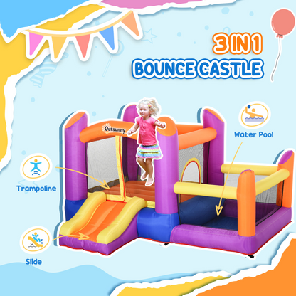 Inflatable Bouncy Castle with Slide & Pool