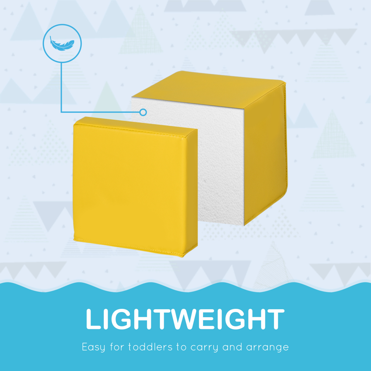 12-Piece Soft Play Foam Blocks for Kids