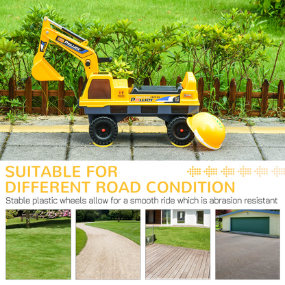 Yellow Excavator Digger Toy for Kids 2-3 Years