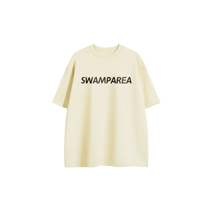 SWAMP AREA© - American High Street - Vintage Portrait Oil Painting Design -  Loose-Fit Drop-Shoulder  Short-Sleeve T-Shirt